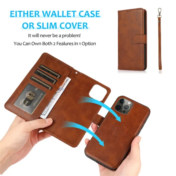 Business Magnetic Leather Protect Cover For iPhone 11 12 13 14 15 16 Pro Max Mini XR XS 8 7 Plus SE 2020 Stand Flip Wallet Case - Image 5
