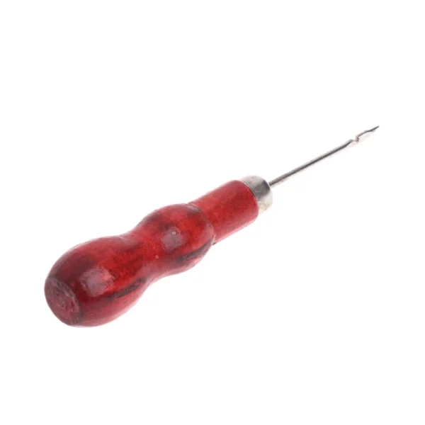 652F Leather Sewing Shoes Wood Handle Tool Awl Hand Stitching Taper Leathercraft Needle Tool Kit Craft Sewing Supplies - Image 4