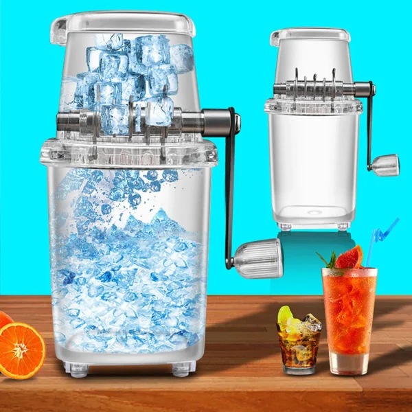 Home Multi-function For Home Kitchen Bar Portable Hand Shaved Ice Machine Transparent Ice Blenders Tools Manual Ice Crusher