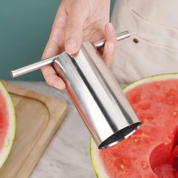 Stainless Steel Watermelon Cutter Easy To Juice Watermelon Puncher with Round Shape Slicer Creative Melon Opener Kitchen Tool - Image 2
