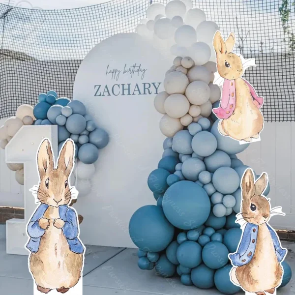 18/24/36inch Rabbit KT Board Jungle Safari Rabbits Cutouts for Baby Shower Birthday Backdrop Wedding Baptism Easter Party Deco - Image 4