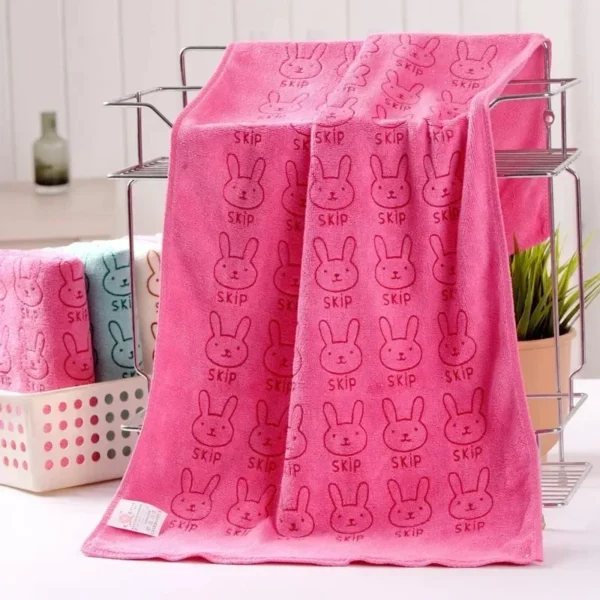 Soft Lovely Cartoon 35x75cm Pets Dog Cat Puppy Super Absorbent Super Large Towel for Dry Hair - Image 3