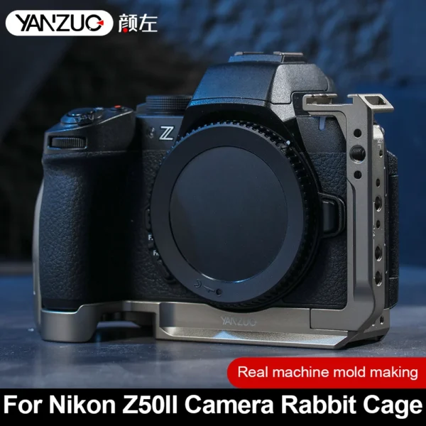 YANZUO Camera Accessory Case for Nikon Z50II Quick Plate Rabbit Cage Metal Expansion Frame for Microphone Z50 II Protection Cage