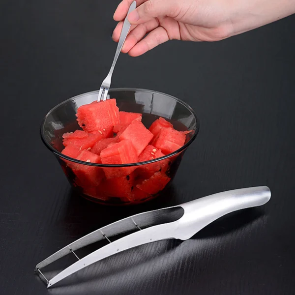 Stainless Steel Watermelon Cutter Summer Watermelon Slicer Without Dirty Hands Multi Functional Slicer For Melon Kitchen Tools