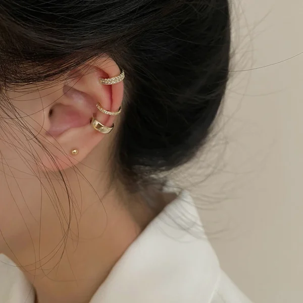 Delicate Zircon Cute Clip Earrings Female Buckle Ear Cuff No Piercings Fake Cartilage Ear for Women Fashion Jewelry