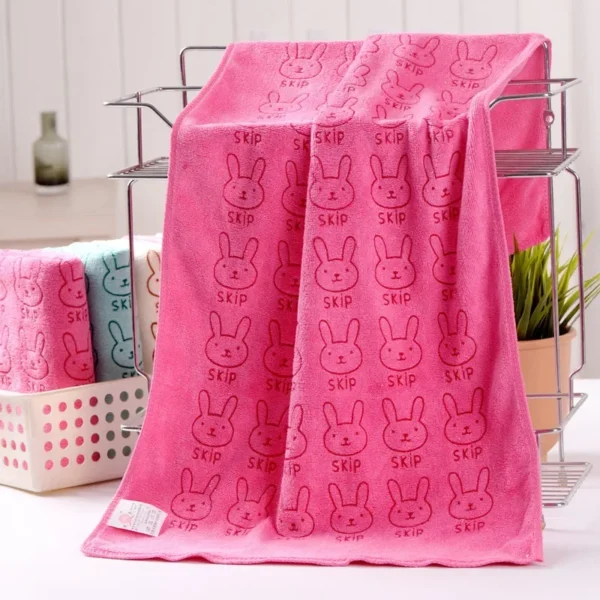 Soft Lovely Cartoon 35x75cm Pets Dog Cat Puppy Super Absorbent Super Large Towel for Dry Hair