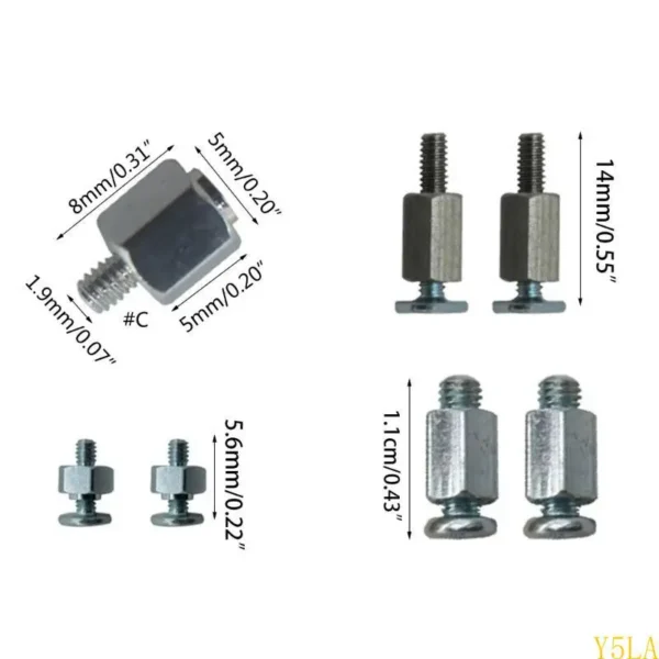 Y5LA Laptop Desktop SSD Mounting Screw for MSI Gigabyte NGFF Motherboard 2280 for M.2 SSD Screws 1PC