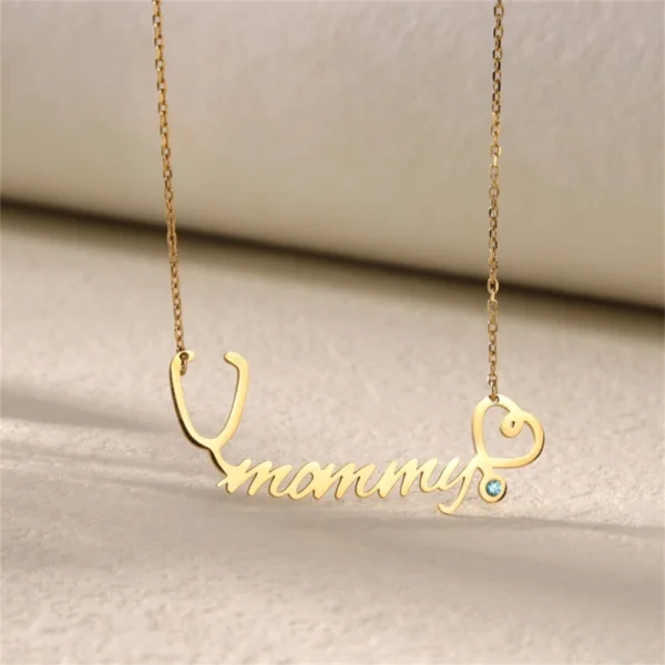 Custom Stethoscope Name Necklace Choker Personalised Stainless Steel Jewelry Customized Necklace For Women Doctor Collar Hombre - Image 4