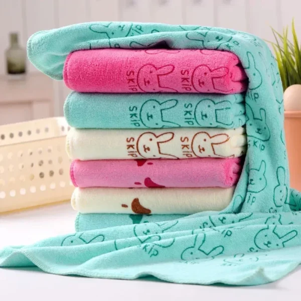 Soft Lovely Cartoon 35x75cm Pets Dog Cat Puppy Super Absorbent Super Large Towel for Dry Hair - Image 2