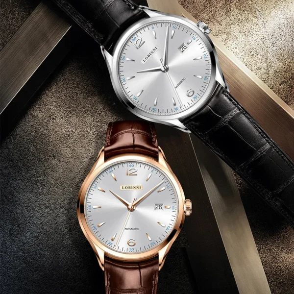 Switzerland Luxury Brand LOBINNI Seagull ST2130 Automatic Mechanical Sapphire 7.7 MM Ultra-thin Men's Watches Waterproof L16005 - Image 4