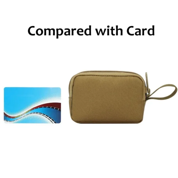 Tactical Small Bag Coin Money Bag Purse Nylon Portable EDC Earphone Key Pouch Outdoor Belt Pack Zipper Card Bags Pocket - Image 2