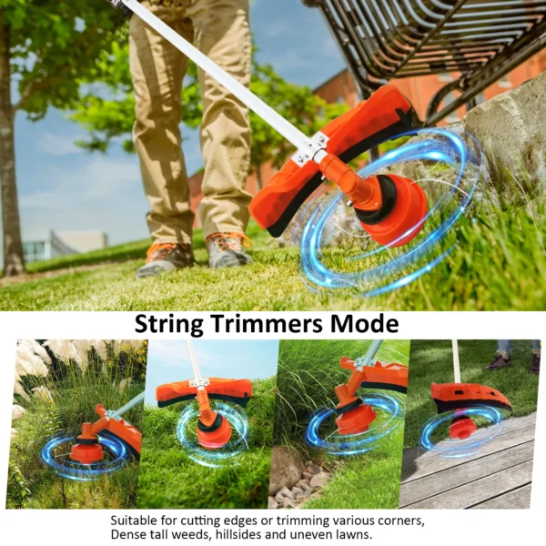 Gas Powered String Trimmer 52cc 6 in 1 Multi Functional Garden Trimming Tools, for Tree Trimming Branch Brush Cutter - Image 4
