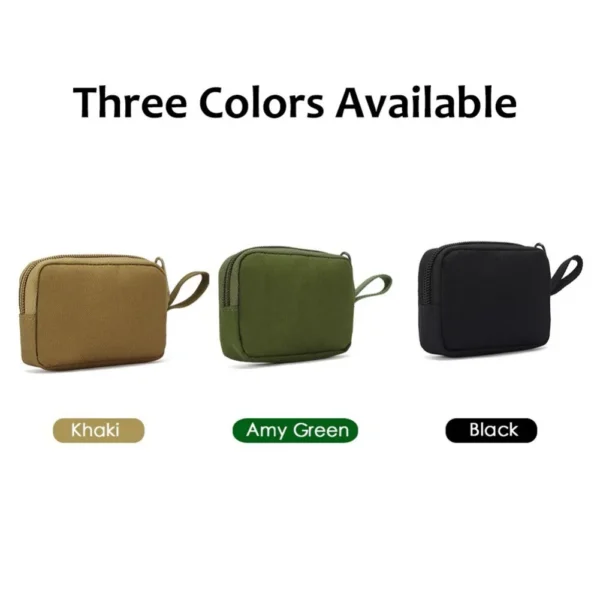 Tactical Small Bag Coin Money Bag Purse Nylon Portable EDC Earphone Key Pouch Outdoor Belt Pack Zipper Card Bags Pocket - Image 6