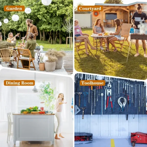 Outdoor Grill Cart with Storage,Patio Kitchen Island Outdoor Grill Table with Wheels,BBQ Cart Movable Pizza Oven Table Stand - Image 5