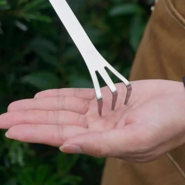 A2BE Compact Stainless Steel Bonsai Rakes with Comfortable Grip for Home Gardeners