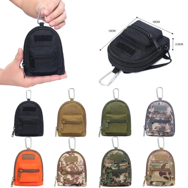 Men Women Portable Tactical Military EDC Pouch Key Case Purse Earphone Holder Pouch Waist Belt Hunting Hiking Outdoor Bag