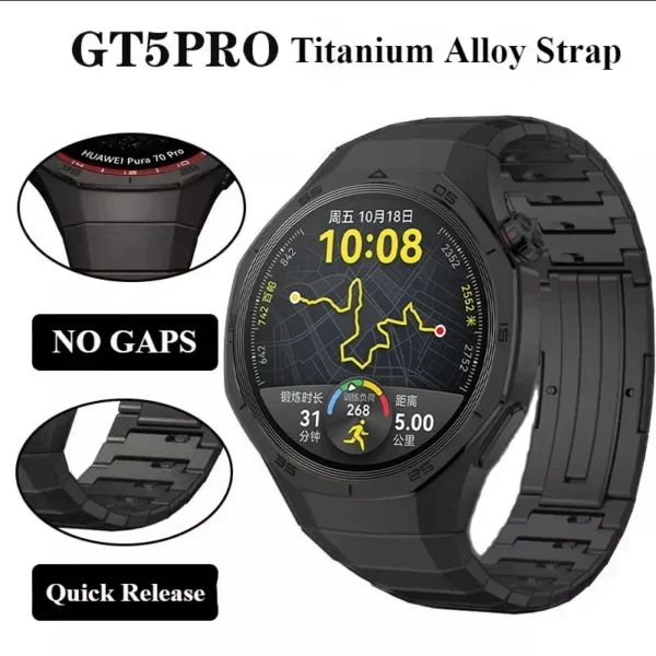 No Gaps Original Titanium Strap for Huawei Watch GT 5 Pro 46mm Quick Link Luxury Metal Bracelet for Huawei Watch GT5 Pro Strap - Image 5