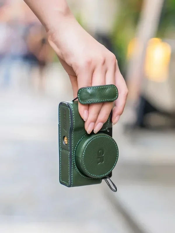 For Ricoh Gr3x handmade Protective Case Gr3 Half Leather Wrist Strap Lens Cover Grip Leather Case - Image 2
