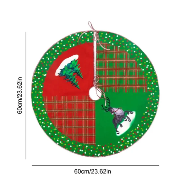 60Cm Christmas Tree Skirt Snowman Santa Claus Red Xmas Tree Ornaments Xmas Tree Skirts Mat Winter Holiday Tree Mat Decoration - Image 6
