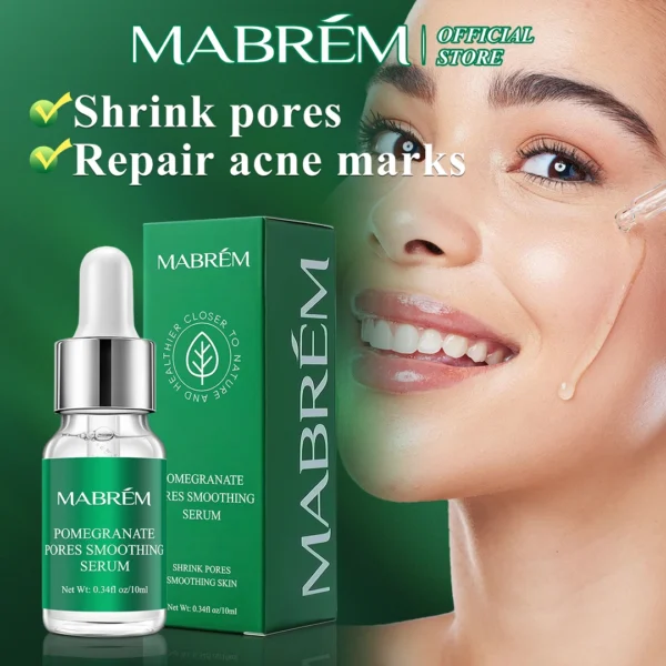 MABREM Pomegranate Fine Pores Face Serum Whitening Plant Skin Care Anti Aging Anti Wrinkle Cream Reduce Acne Marks Care 10ml - Image 6