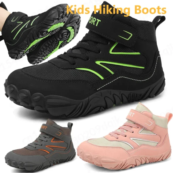 Wide Toe Children Snow Boots Little/Big Kids Minimalist Barefoot Shoes New Non-slip Boys Casual Shoes Comfortable Kid's Boot