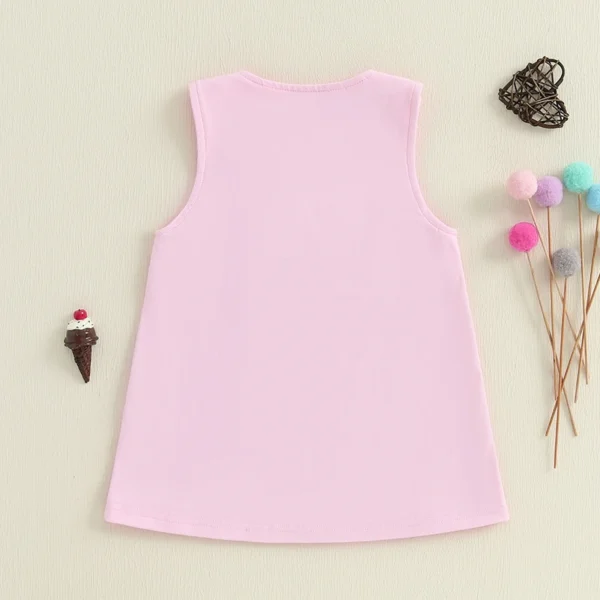 2025-04-01 Lioraitiin Toddler Baby Girl Birthday Dress Dog Embroidered Round Neck Sleeveless Tank Dress Cute Summer Clothes - Image 2