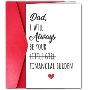 1 pc funny Father’s Day card with fun text Creative greeting card perfect gift for dad.