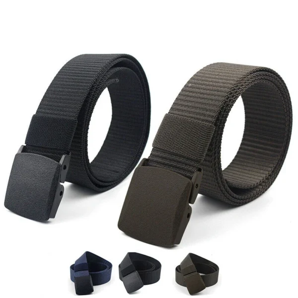 Military Tactical Belt Men Nylon Belt Canvas Outdoor Sports Waistband Waist Support Fitness Belt Waisttrainer Sports Accessories