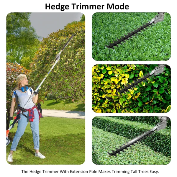 Gas Powered String Trimmer 52cc 6 in 1 Multi Functional Garden Trimming Tools, for Tree Trimming Branch Brush Cutter - Image 6