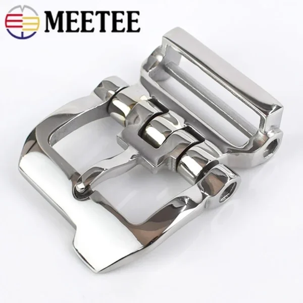 1Pc ID40mm Stainless Steel Belt Buckle Men Metal Brass Pin Buckles for 38-39mm Tape Clothes Band Head Clasp Sew Accessories - Image 3