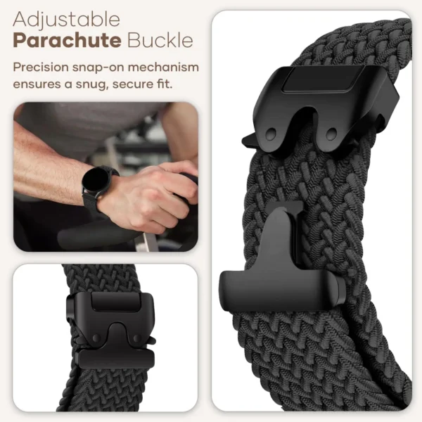 20mm/22mm watch Straps For Amazfit GTS 4/2/2e/3/GTS2 Mini/GTR/4/2/3/Pro/2e/stratos Parachute nylon Bracelet Amazfit bip 6 5 band - Image 4