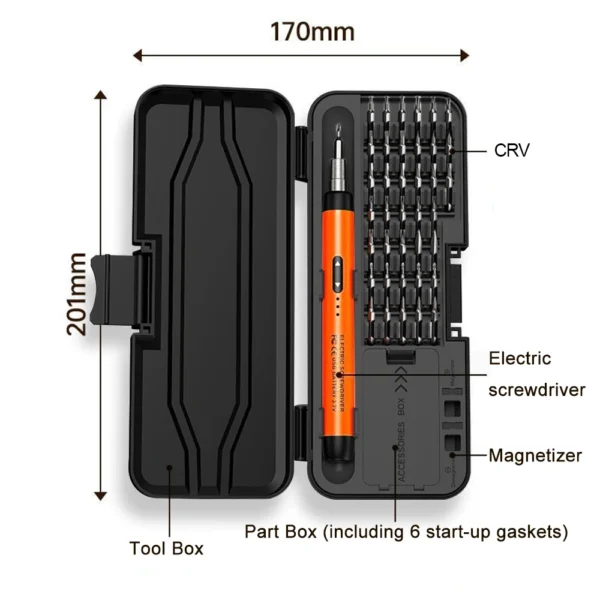 Electric Screwdriver Set Precision Power Tool Kit Rechargeable Wireless Mini Small Bits for Mobile Cell computer Repair CRV - Image 3