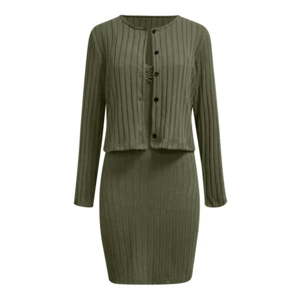 Top Selling Dresses On Sale Clearance Women'S New Dress With Jacket Two Piece Dress Elegant Bodycon Dress Vestido Mujer Elegante - Image 3
