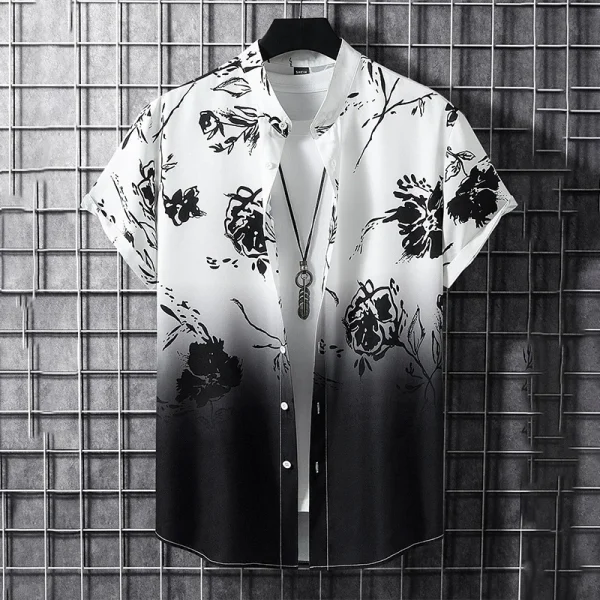 Summer 3D Graffiti Blossom Printed Shirts For Men Children Fashion Streetwear Long Sleeve T Shirt Unisex Hawaiian Shirts Blouses - Image 5