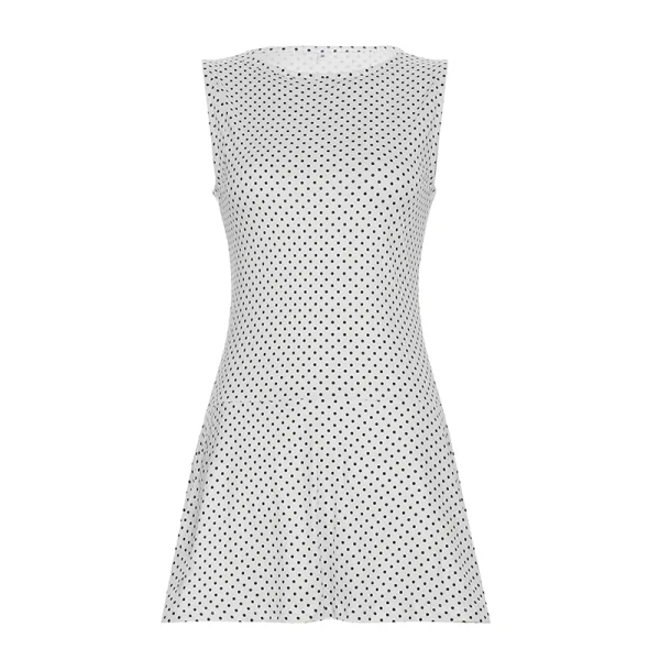 Sleeveless Short Dot Print Women Dresses Slim Fit Elegant Simple Office Lady Trendy Clothes - Image 6