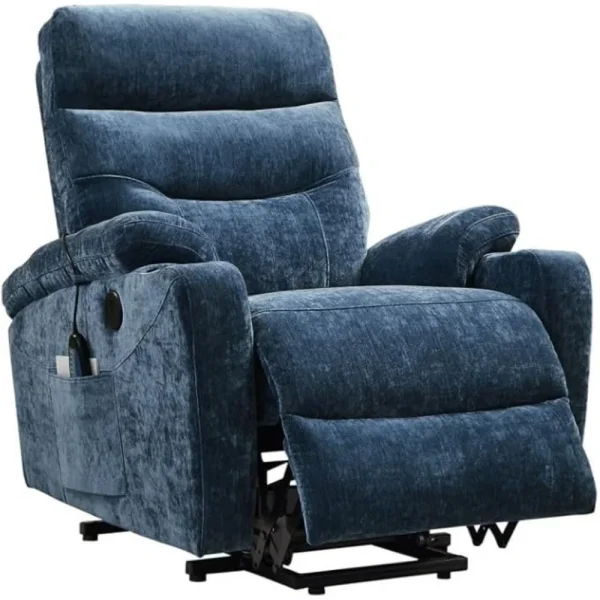 MLG Electric Power Lift Recliner Chair Sofa with Massage and Heat for Elderly,3 Positions,2 Side Pockets & Cup Holders,USB Ports - Image 4