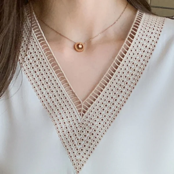 Embroidery Half Sleeve White Lace Women Blouses 2024 Autumn V-Neck Loose Chiffon Tops Shirt Office Lady Elegant Blusas 13366 - Image 6