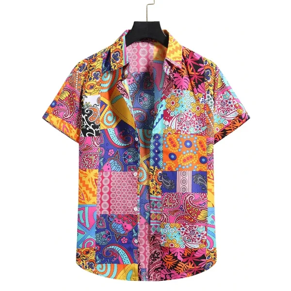 Summer 3D Graffiti Blossom Printed Shirts For Men Children Fashion Streetwear Long Sleeve T Shirt Unisex Hawaiian Shirts Blouses - Image 3