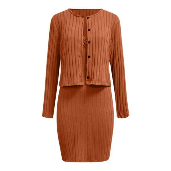 Top Selling Dresses On Sale Clearance Women'S New Dress With Jacket Two Piece Dress Elegant Bodycon Dress Vestido Mujer Elegante - Image 2