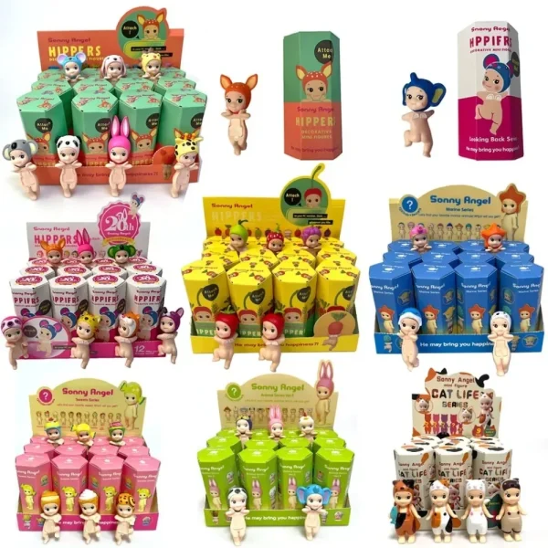 New Angel Fruit Animals Series Blind Box Anime Figure Cute Hippie Doll Trendy Car Mobile Phone Ornaments Kids Toy Birthday Gift