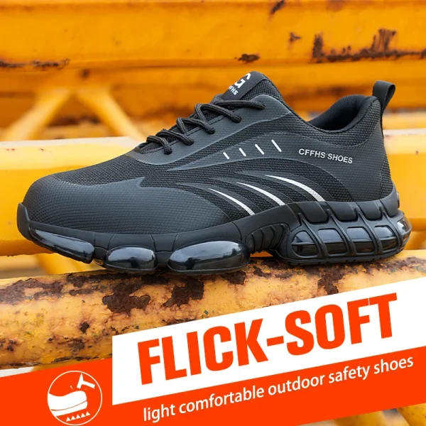 Breathable, lightweight and comfortable anti-smash and anti-puncture safety shoes - Image 6