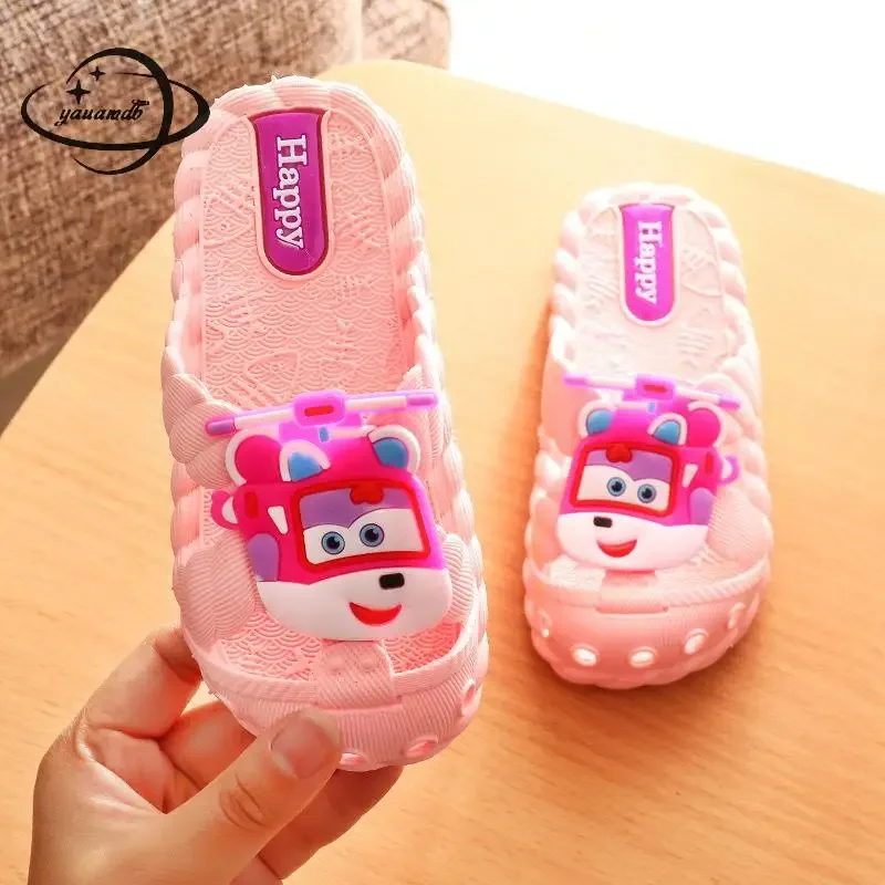 2-8y Kids Slippers Summer Boys Girls Flip Flops Shoes Cartoon Flat Soft Bottom Hollow Breathable Antiskid Children's Footwear - Image 5