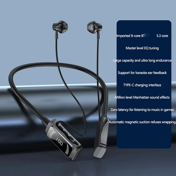 Wireless For-Bluetooth Earphone Outdoor Portable Headset With Stylish Charging Tray Display Touch Control Earbuds
