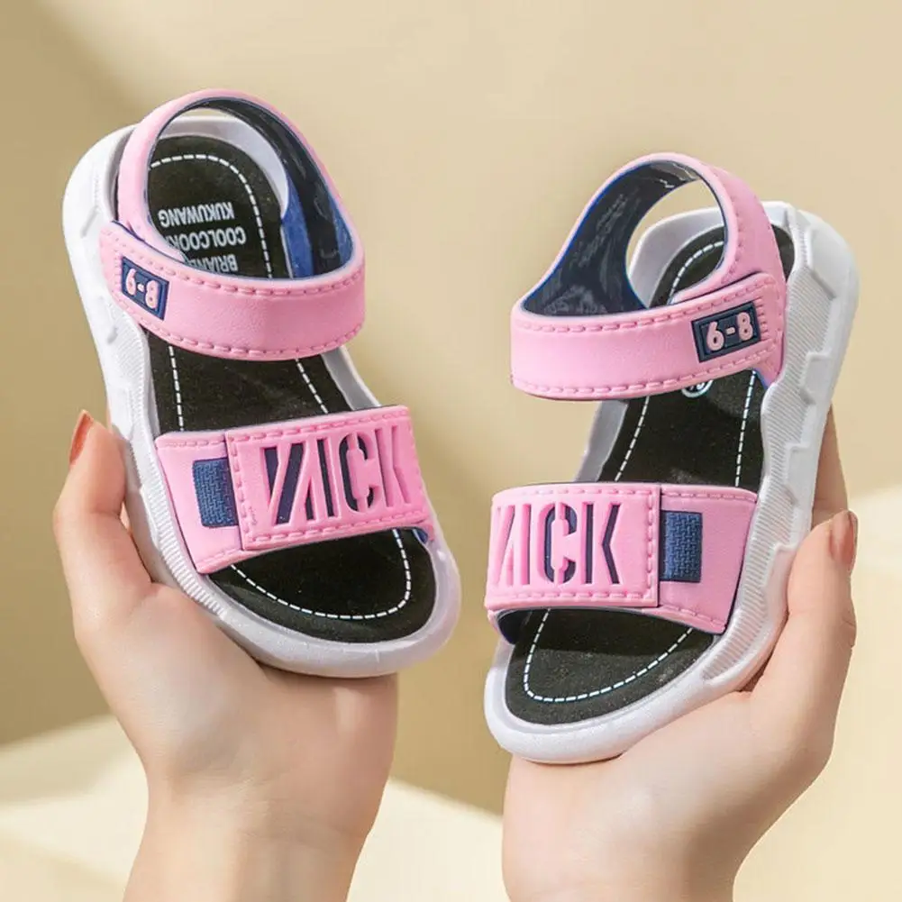Children's Sandals Boys' Soft Bottom Anti-Slip Summer Kids' Fashionable Girls' Shoes Beach Footwear I7W3