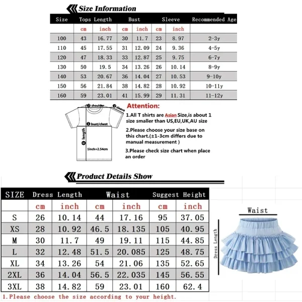 2pcs Sprunki T-shirt Skirt Set Girls Dress Cute Cartoon Sweet Summer Fashion Tutu Round Neck Kids Clothes Children Birthday Gift - Image 4
