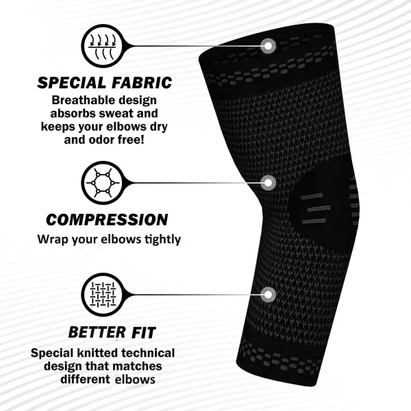 ARITAUM Elbow Compression Brace for tendonitis Relief, Tennis & Golf Support Sleeve for Arthritis, Bursitis, Weightlifting - Image 3