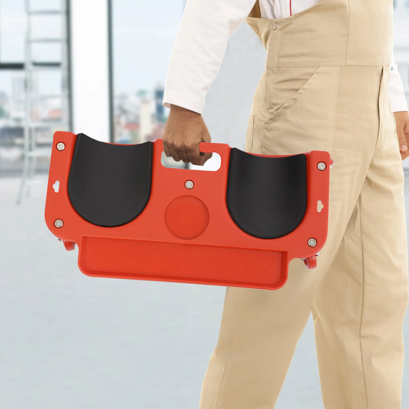 Rolling Knee Pad Platform, Portable Sponge Cushioned Knee Pad with Wheels for Auto Repairing - Image 4