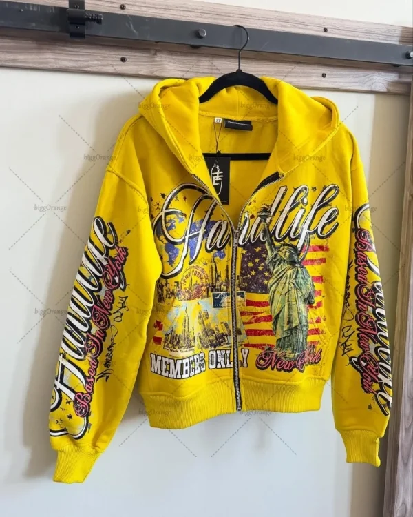 New Hip-hop Trendy Y2K Streetwear American Retro Letter Print Oversized Sweatshirt Men Harajuku Colorful Casual Hoodie Women - Image 6