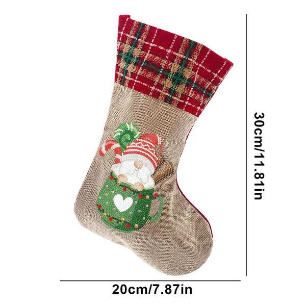 Christmas Decor Diamond Art Kits Xmas Penguin Diamond Present Stockings Xmas Elk Diamond Painting Stocking DIY for Holiday Favor - Image 6