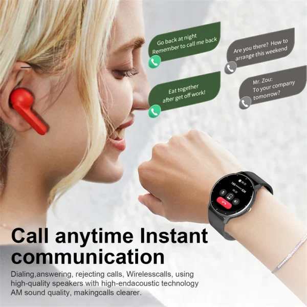LIGE Smart Watch Women Men Full Touch Screen Bluetooth 5.2 Call Waterproof Watches Sports Fitness Tracker Factory IP67 ZL02 New - Image 4